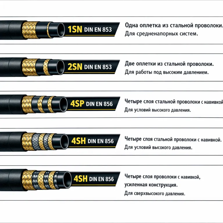 РВД 1SN, 2SN, 4SP және 4SH айырмашылықтары