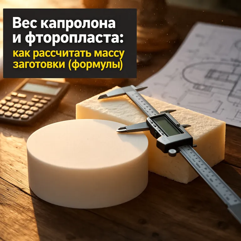 Капролон мен фторопластың салмағын есептеу