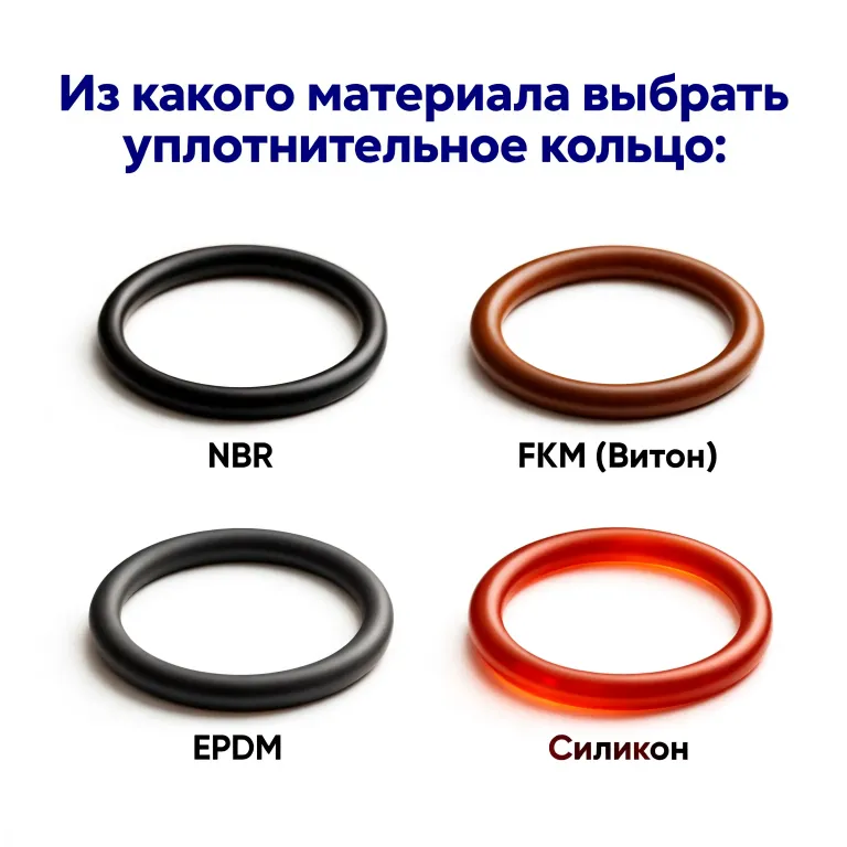Тығыздағыш сақиналар материалы: NBR, FKM және EPDM