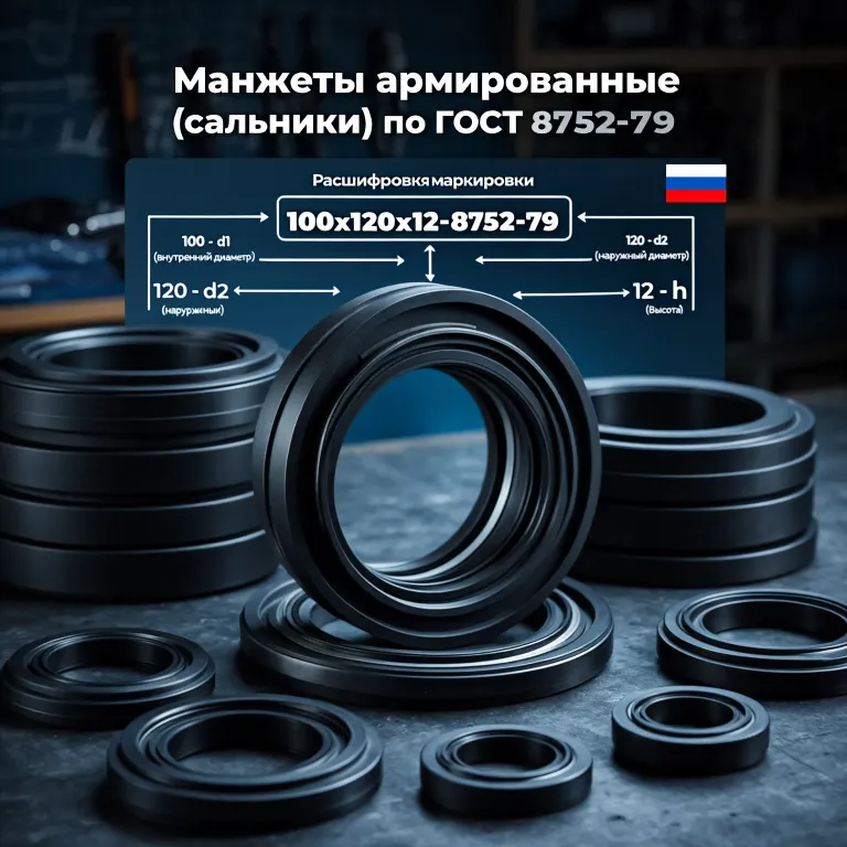 ГОСТ 8752-79 бойынша арматураланған манжеттерді таңбалауды түсіндіру