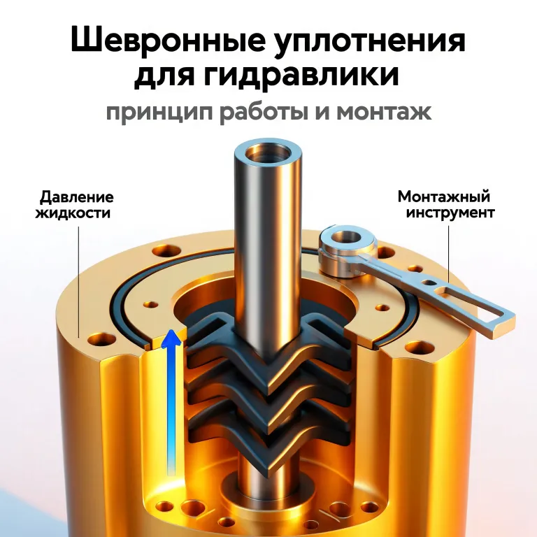 Гидравликаға арналған шевронды тығыздағыштар: жұмыс принципі және монтаж