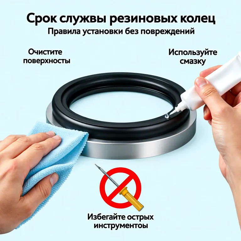 Резеңке сақиналардың қызмет мерзімі және оларды зақымсыз орнату ережелері