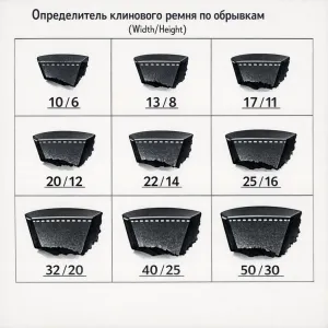 Клиндік белдіктің үзіндісі бойынша профилін анықтау: ені W және биіктігі T бойынша