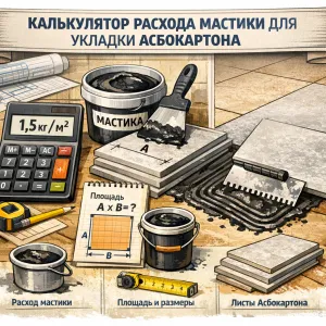 Асбокартонды төсеуге арналған отқа төзімді мастиканы есептеу