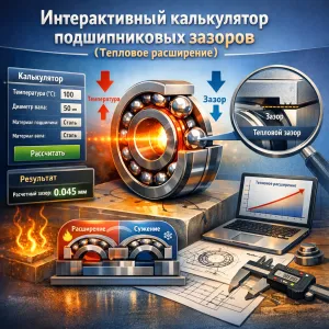 Жылулық ұлғаюды ескере отырып мойынтірек зазорының есептеуі