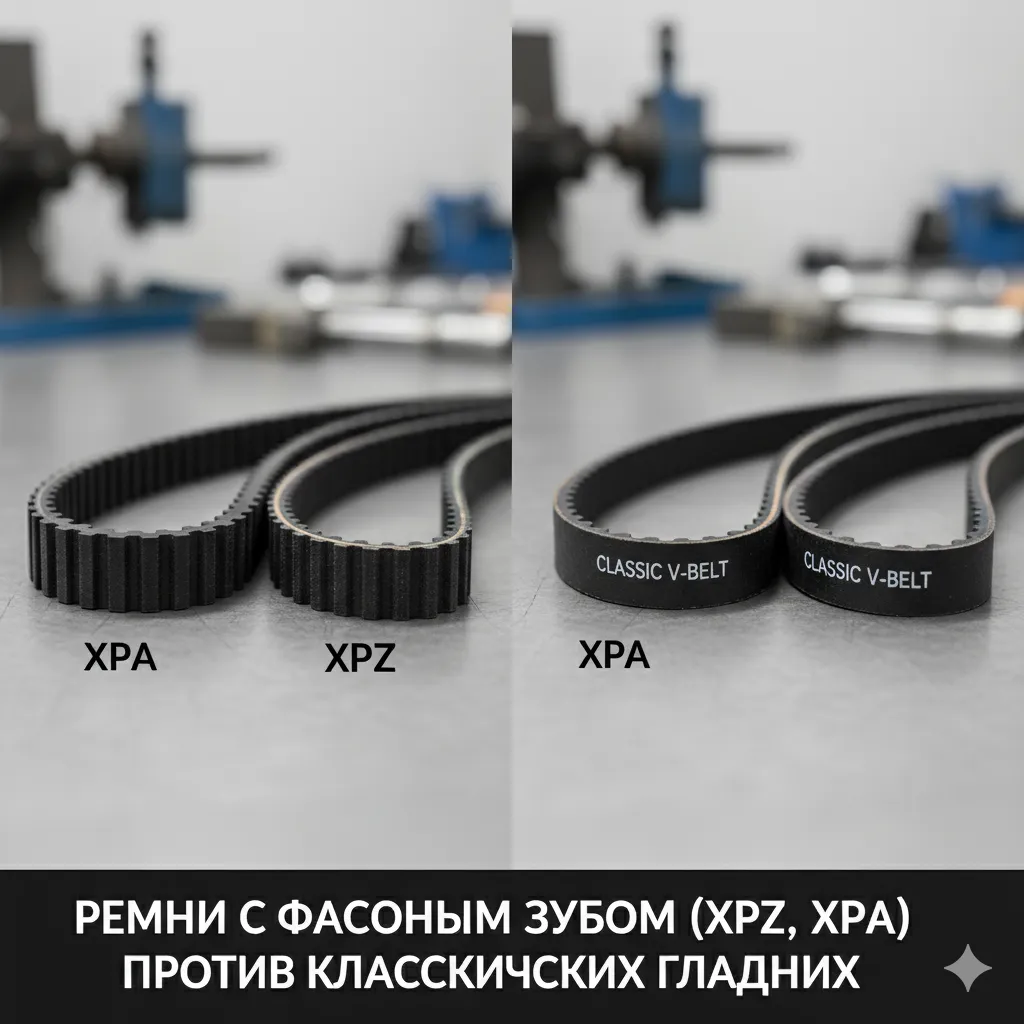 Пішінді тісті белдіктер XPZ және XPA: классикалық тегіс белдіктерге қарсы