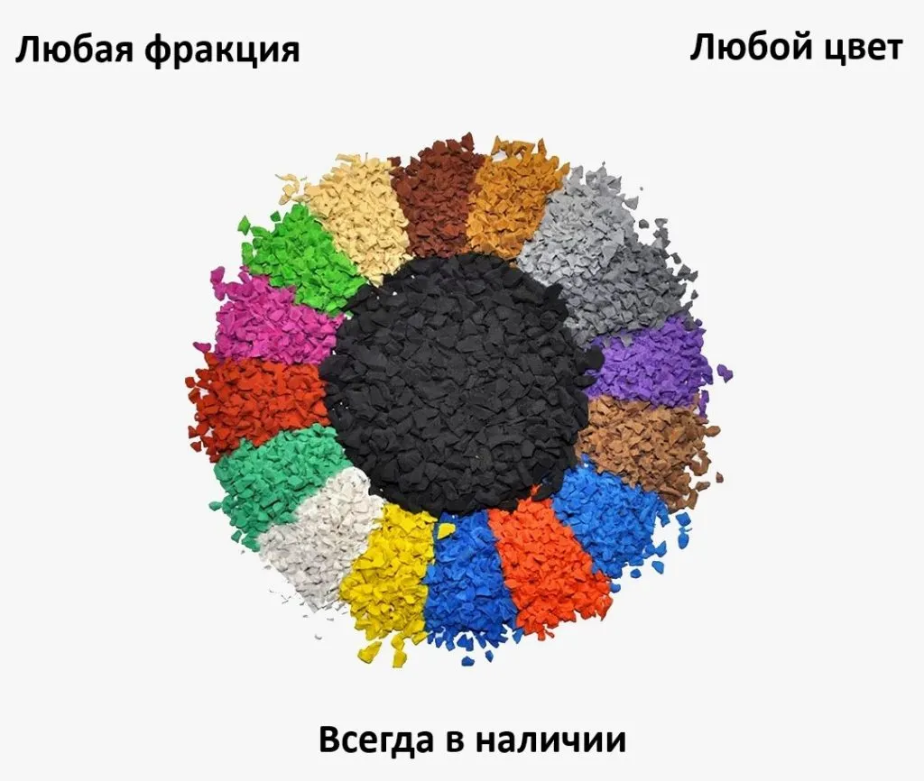 Крошка резиновая Черная 25 кг 0,5-2 мм